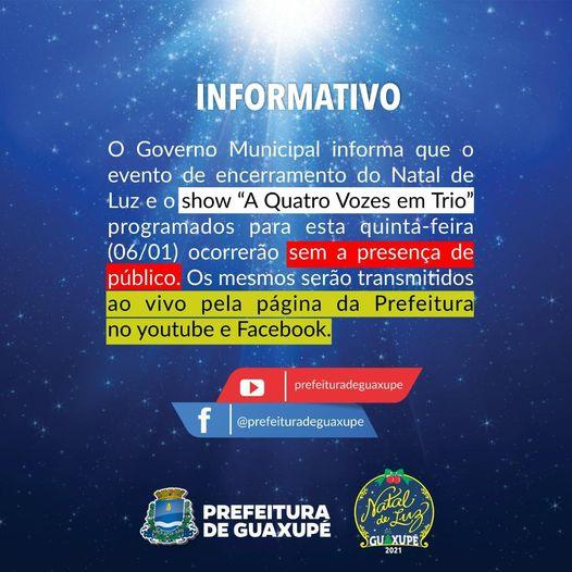 Aumento nos casos de Covid-19 faz com que encerramento do Natal de Luz seja on-line
